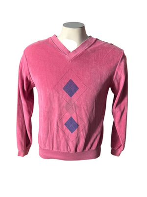 Vintage 70's men's pink terry shirt M Club Hampton