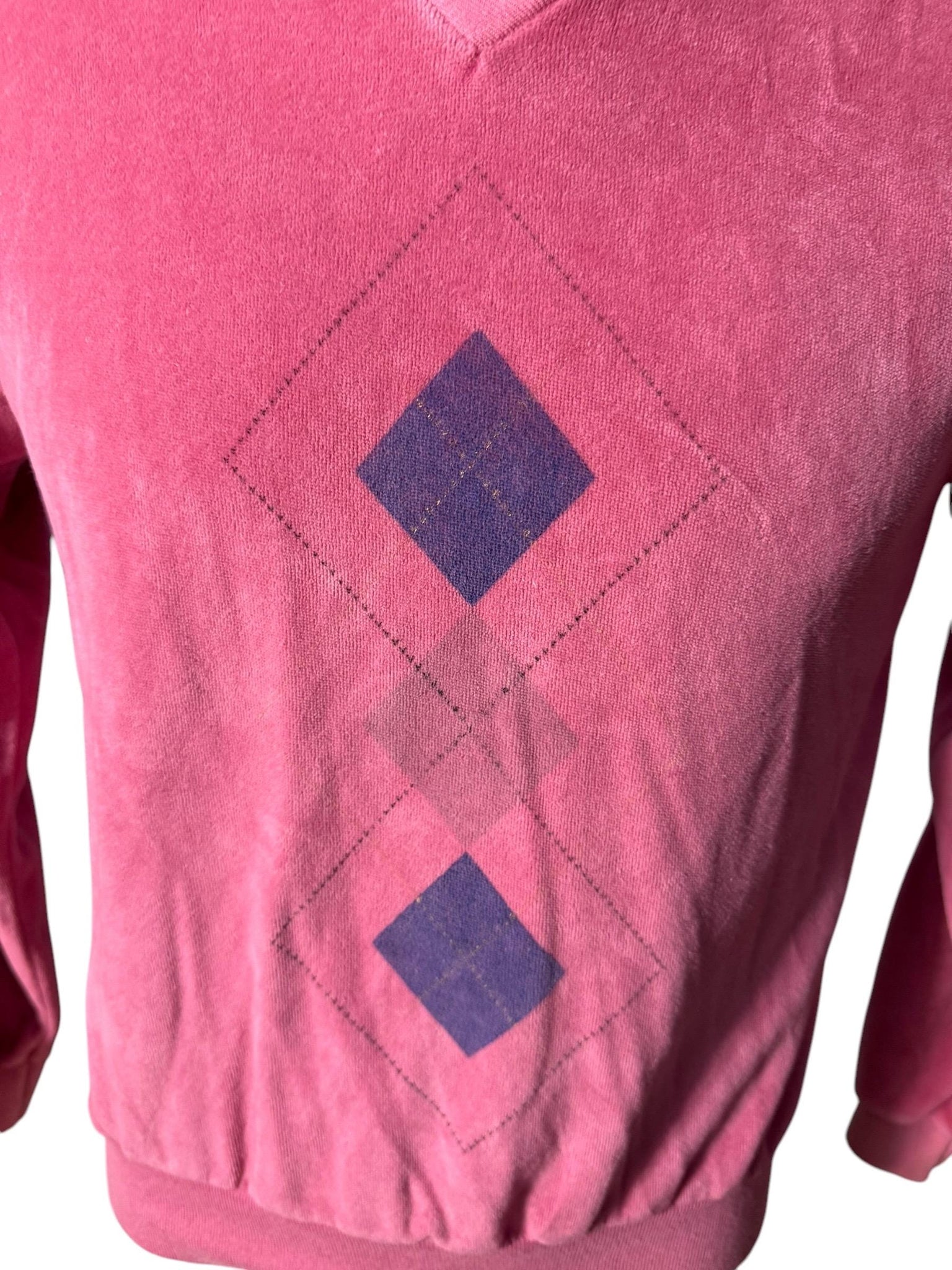 Vintage 70's men's pink terry shirt M Club Hampton