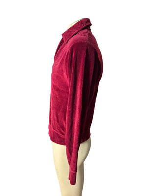 Vintage 70's men's maroon terry shirt M Countess Mara
