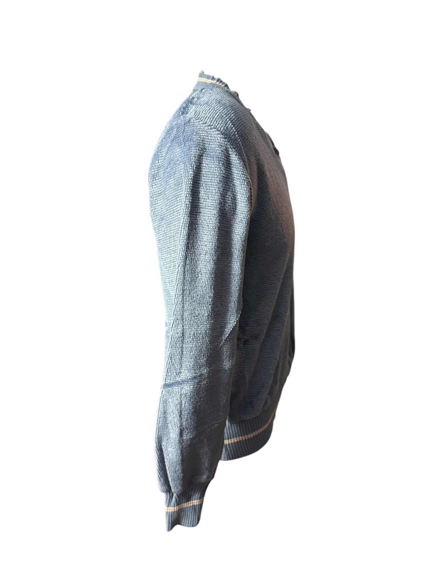 Vintage 70's men's blue terry shirt M Kennington