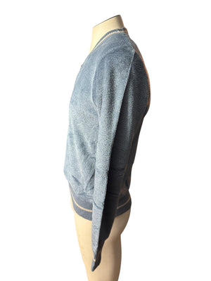 Vintage 70's men's blue terry shirt M Kennington