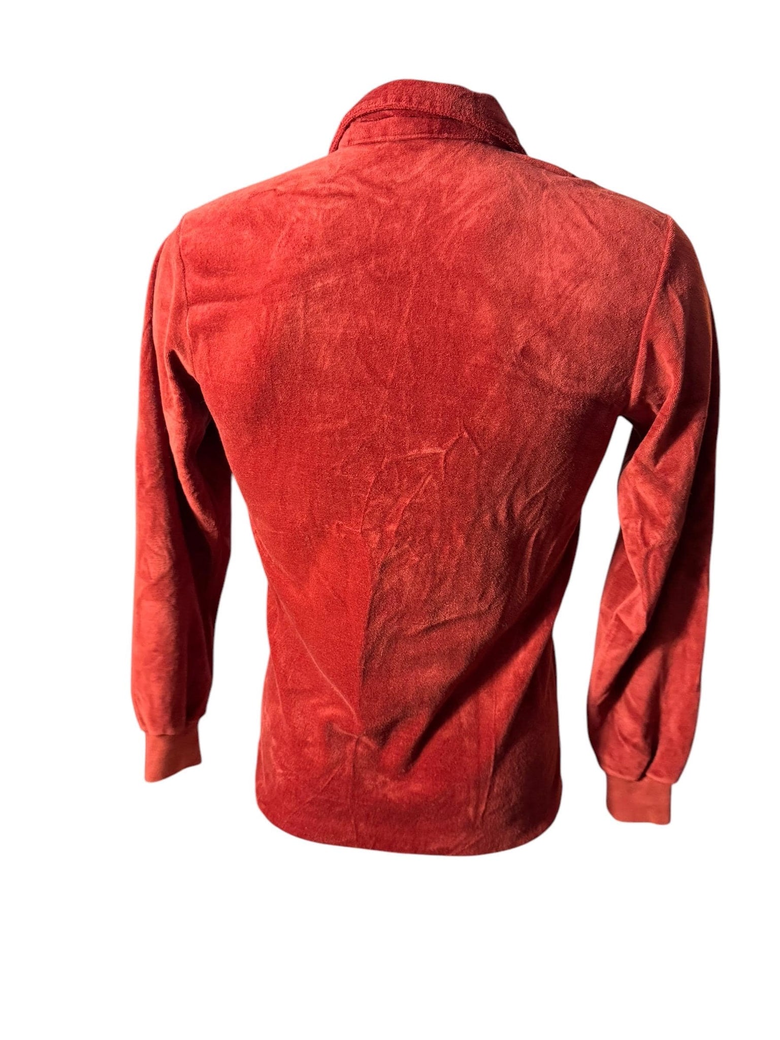 Vintage 70's men's rust terry shirt M