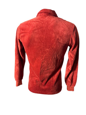 Vintage 70's men's rust terry shirt M