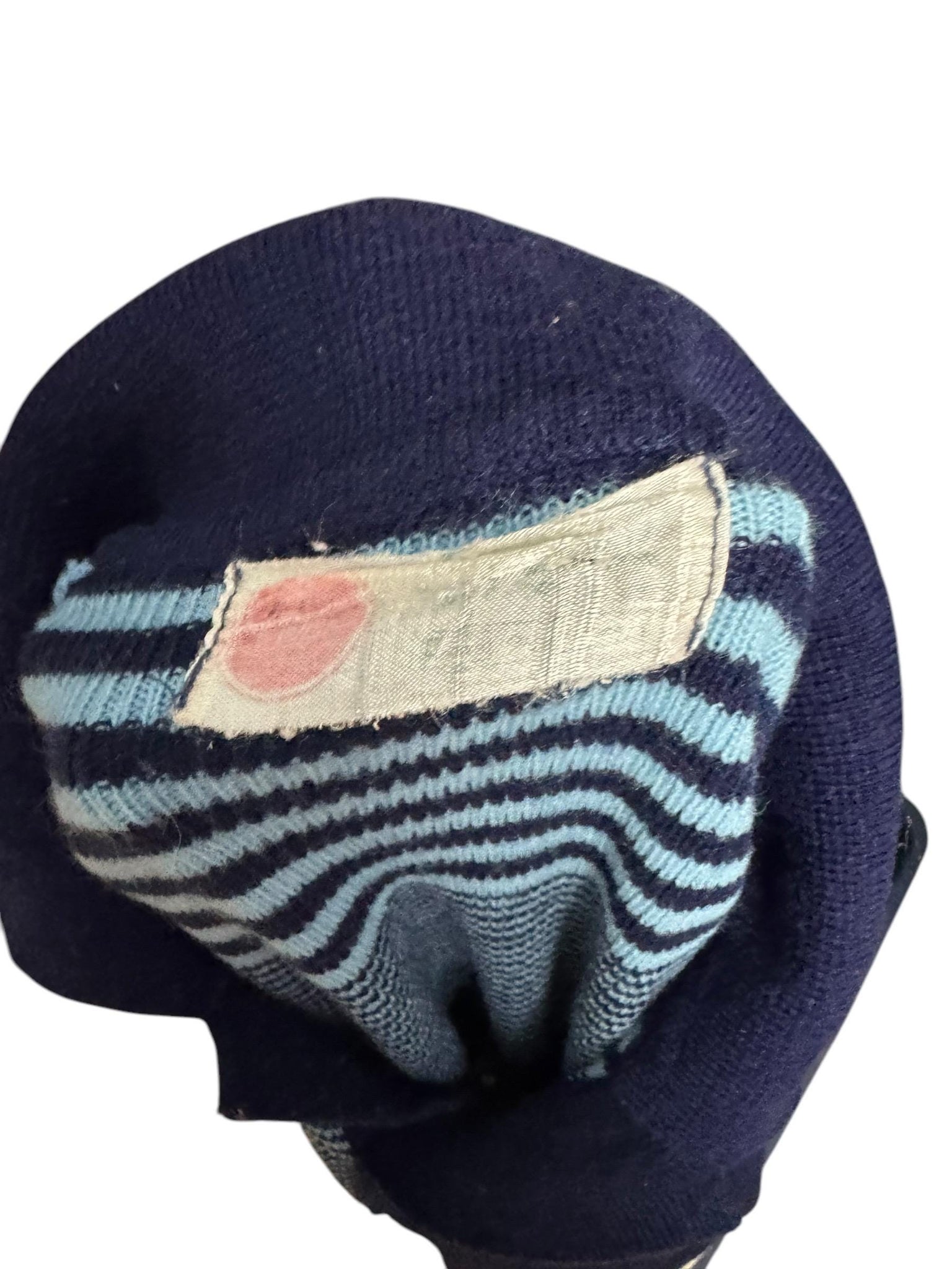 Vintage 70's men's blue striped sweater M Kings Road