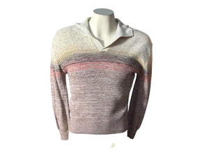 Vintage 70's men's brown striped sweater M