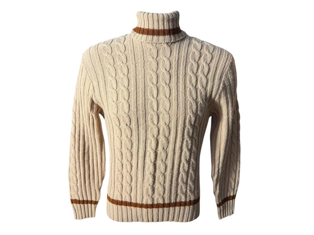 Vintage 70's men's brown striped sweater M Saturdays