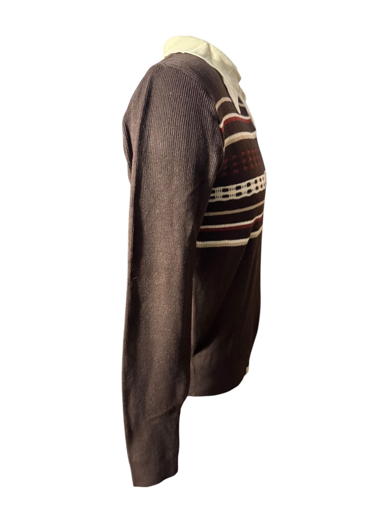 Vintage 70's men's brown striped sweater S Saturdays