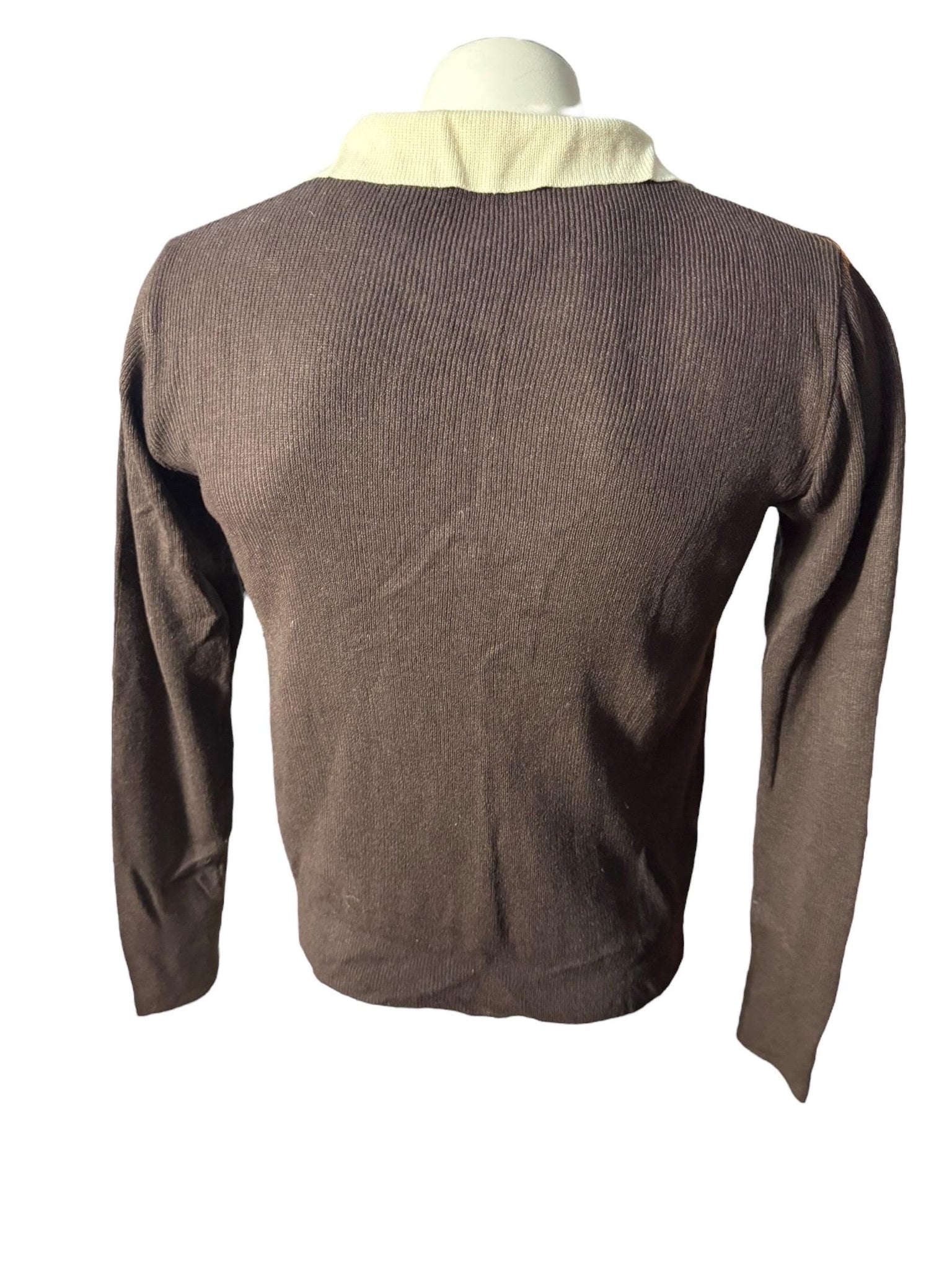 Vintage 70's men's brown striped sweater S Saturdays