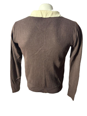 Vintage 70's men's brown striped sweater S Saturdays