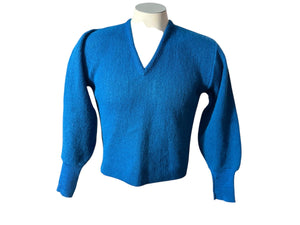 Vintage 60's men's brown blue sweater S Steins