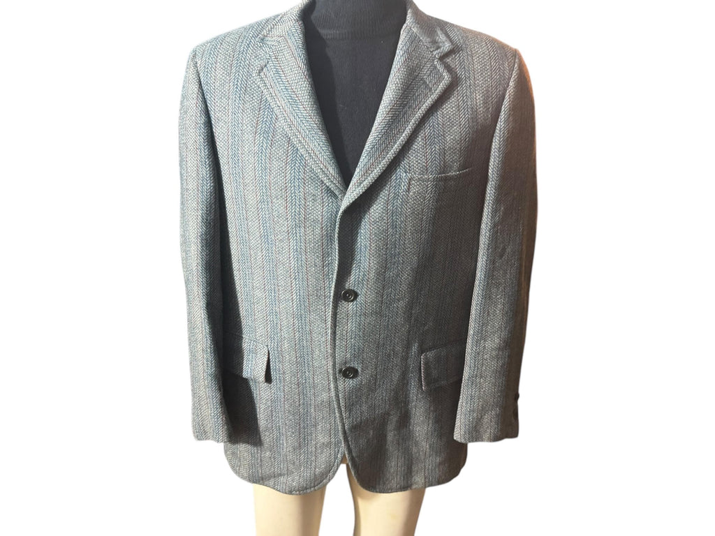 Vintage blue 70's suit jacket 42 R Clothing Showroom