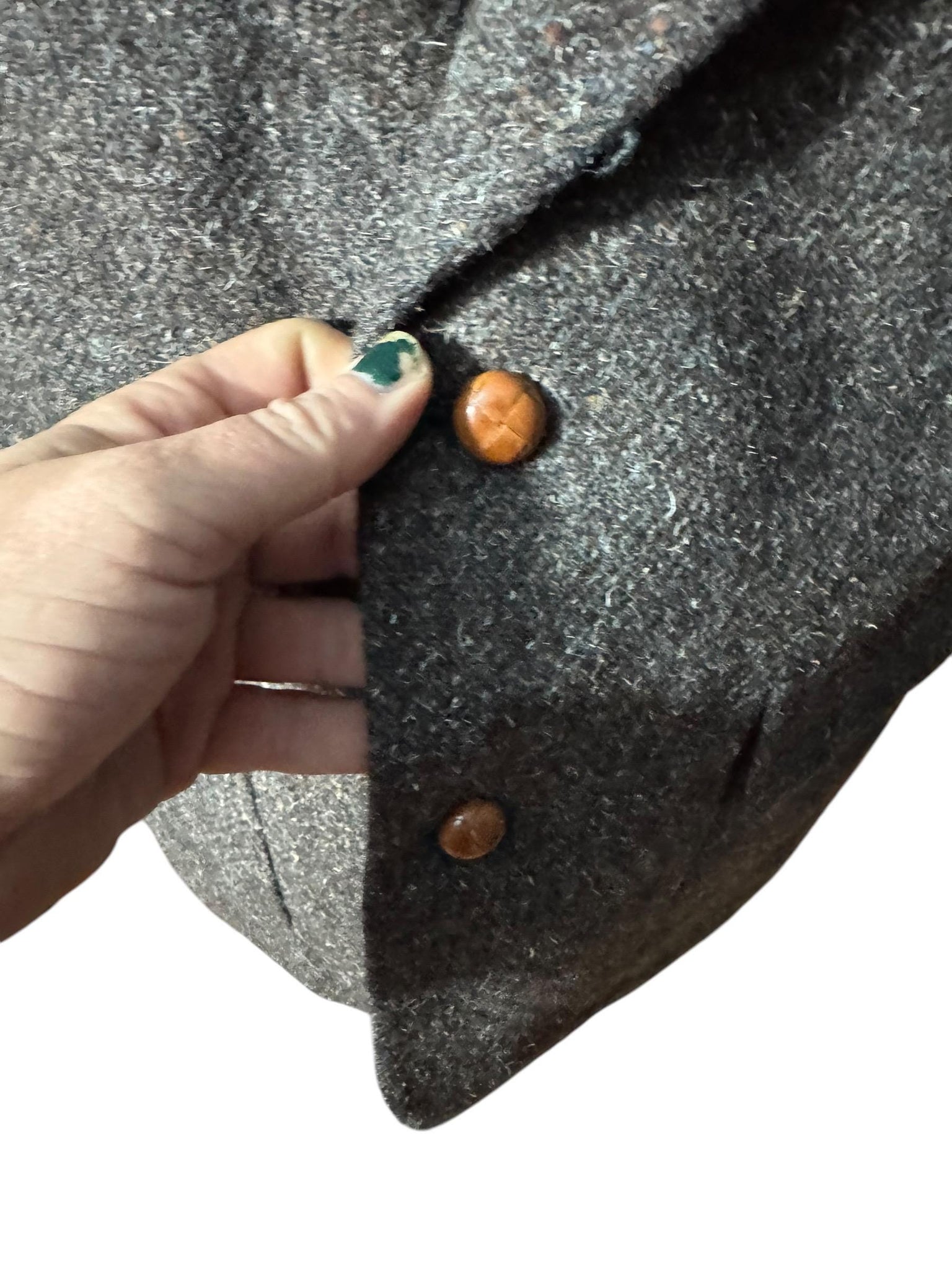 Vintage men's gray wool suit jacket 42 R Hunt Valley