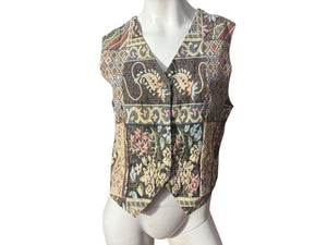 Vintage 80's woven vest sz M L