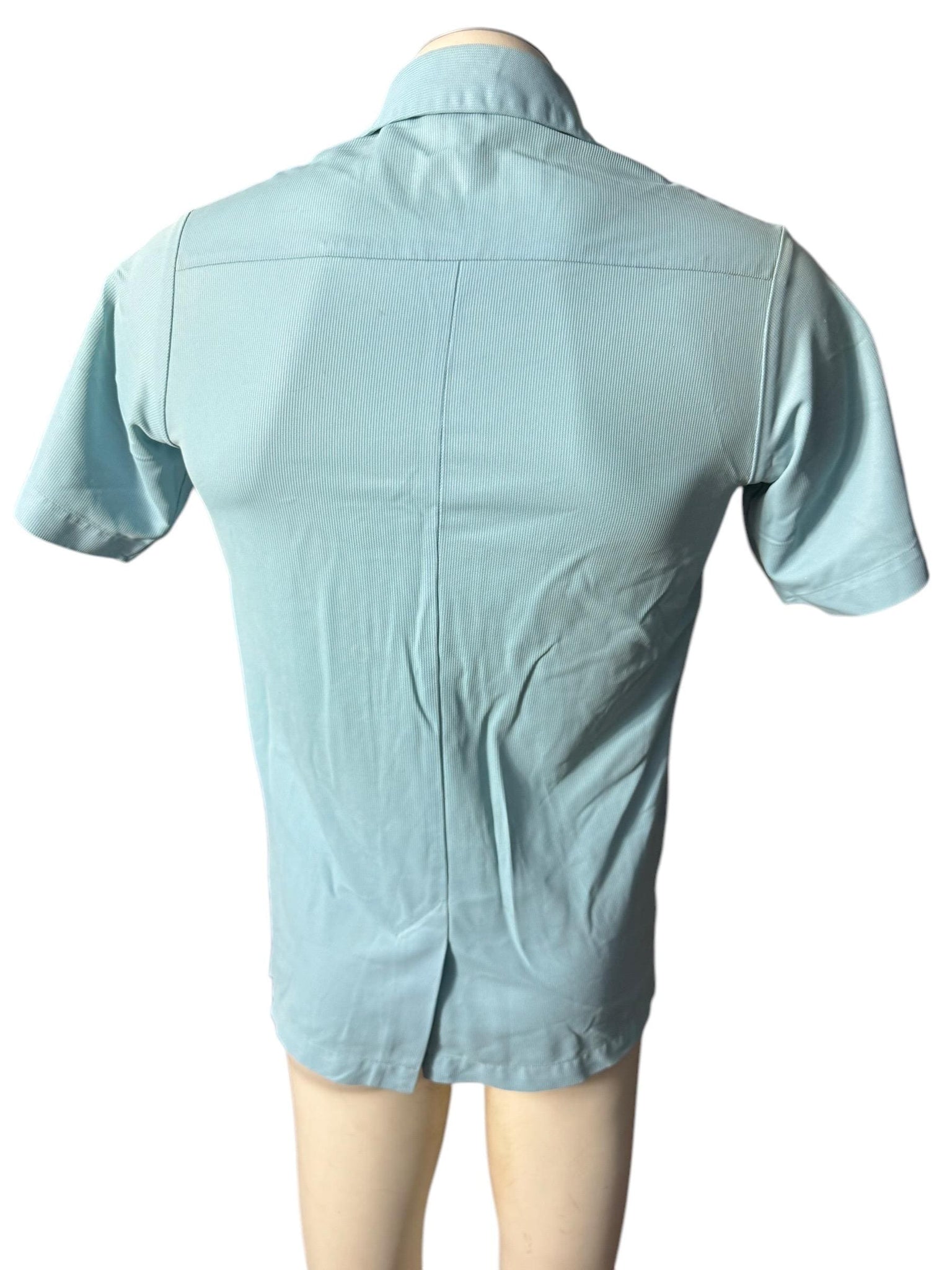 Vintage 70's blue zip shirt leisure shirt S Mr Barco