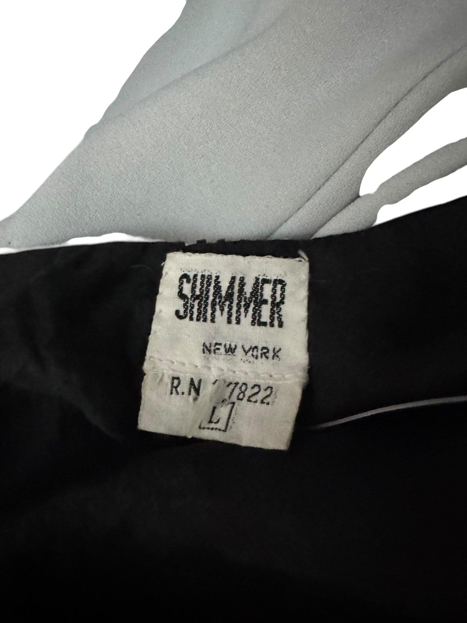 Vintage 80's black sequin half top M Shimmer