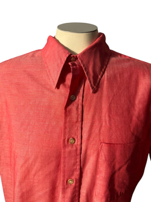 Vintage 70’s salmon mod shirt L King's Road