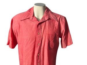 Vintage 70’s salmon mod shirt L King's Road