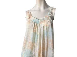 Vintage 70's long floral nightgown M L
