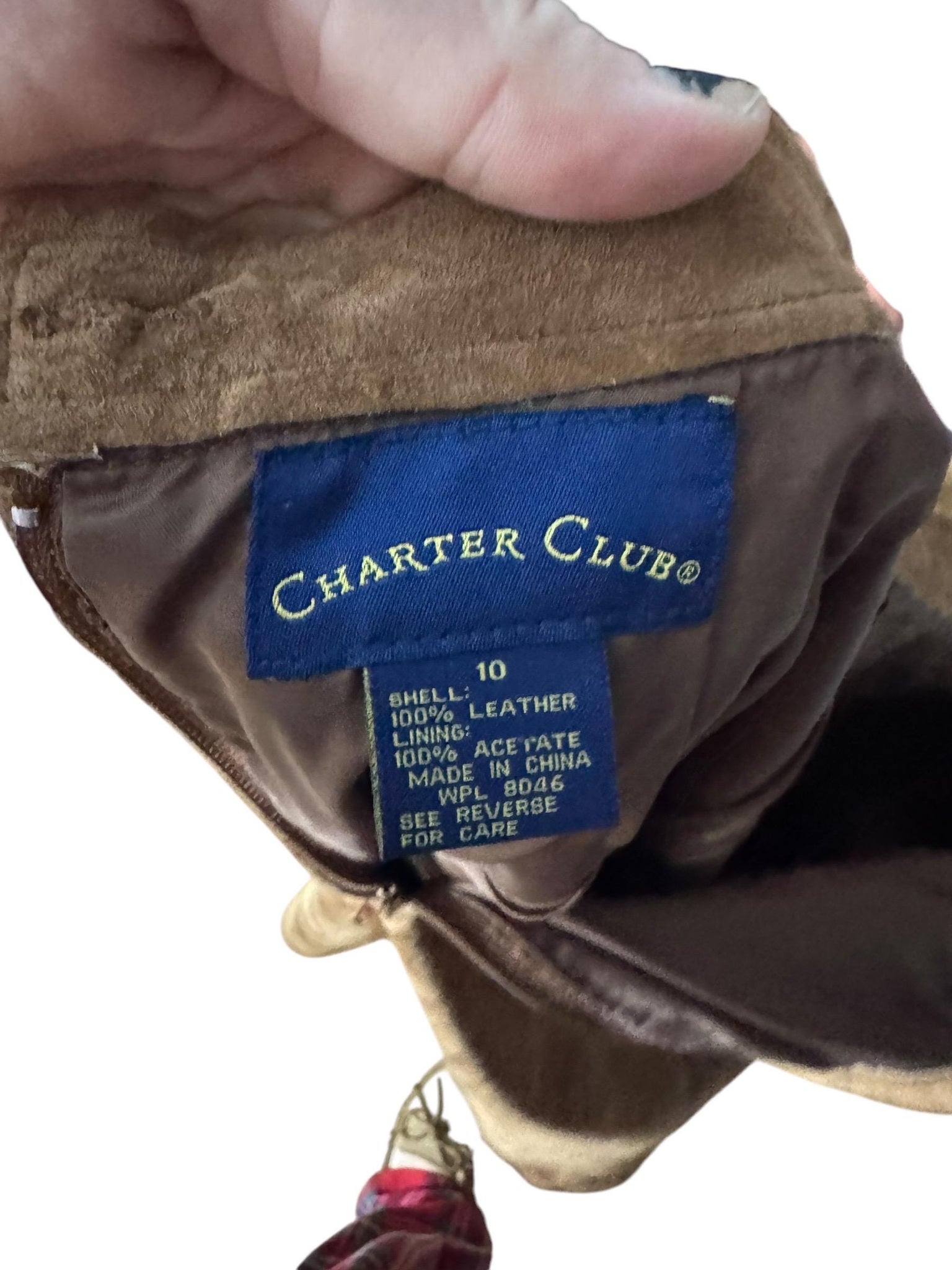 Vintage 80's brown suede long skirt 10 Charter Club