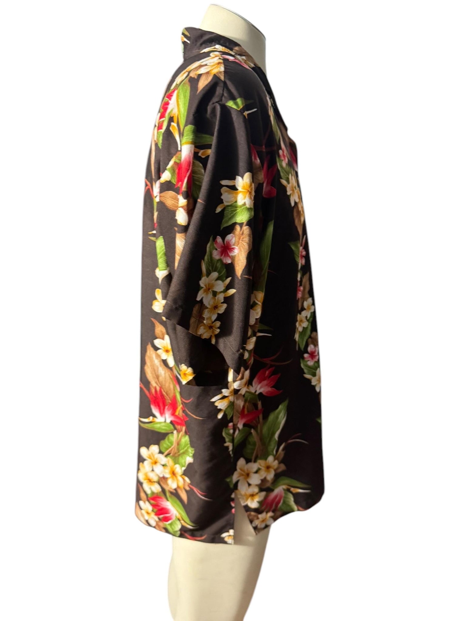 Vintage 70's brown Hawaiian shirt tiki XL 2XL