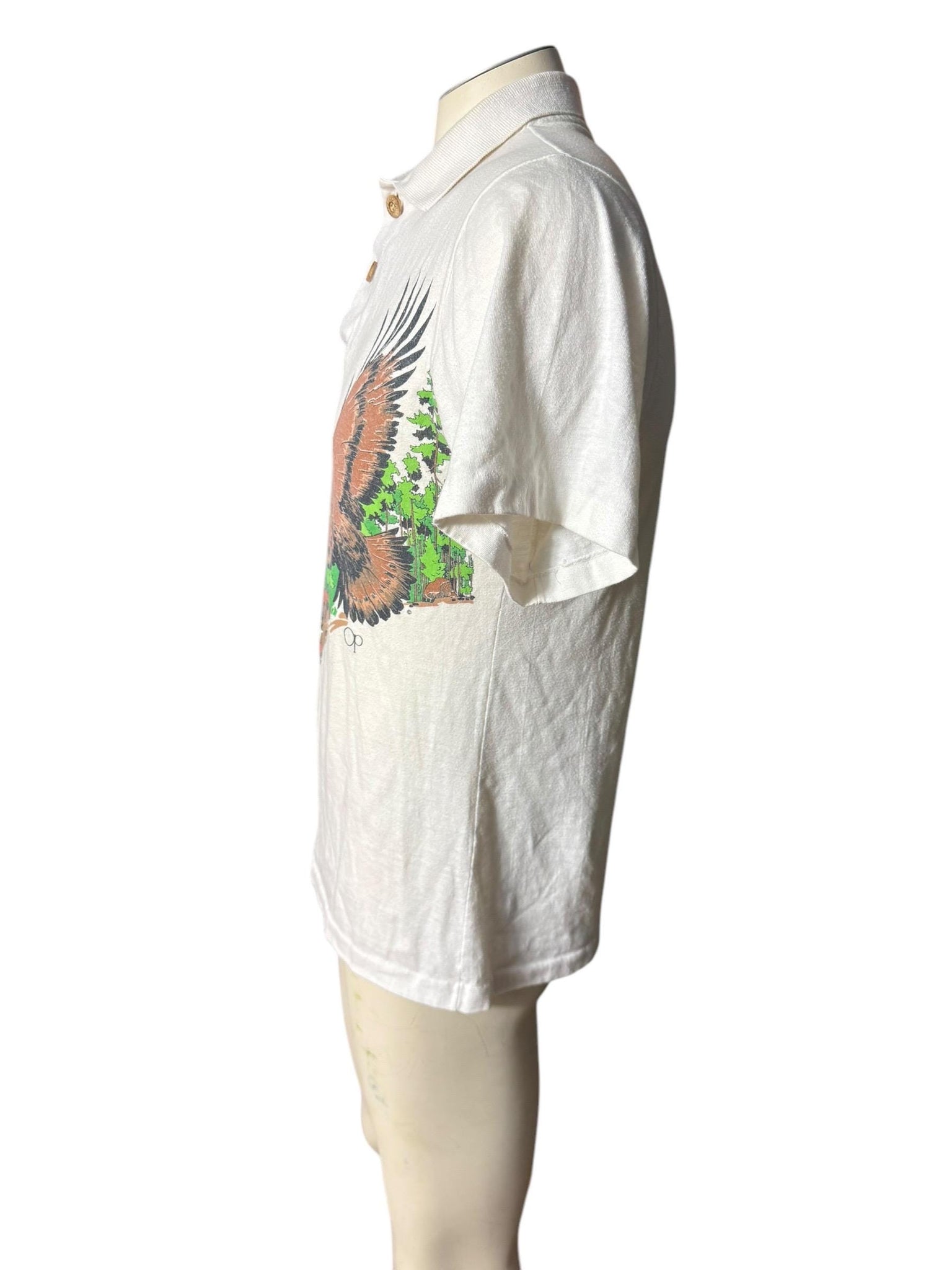 Vintage 80's OP Ocean Pacific Eagle surf shirt L