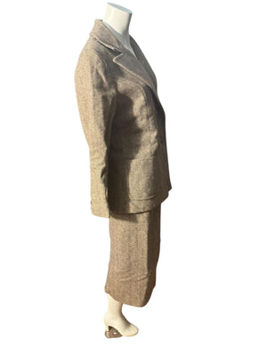 Vintage 60's tweed women's suit L XL