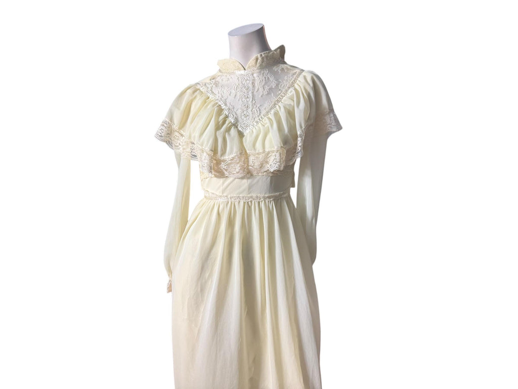 Vintage 70's prairie dress S wedding