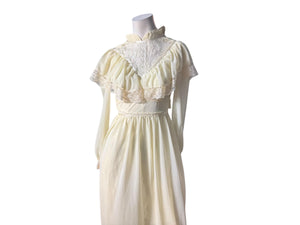 Vintage 70's prairie dress S wedding