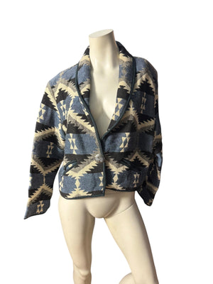 Vintage 80's southwest woven jacket L Carolina Blues