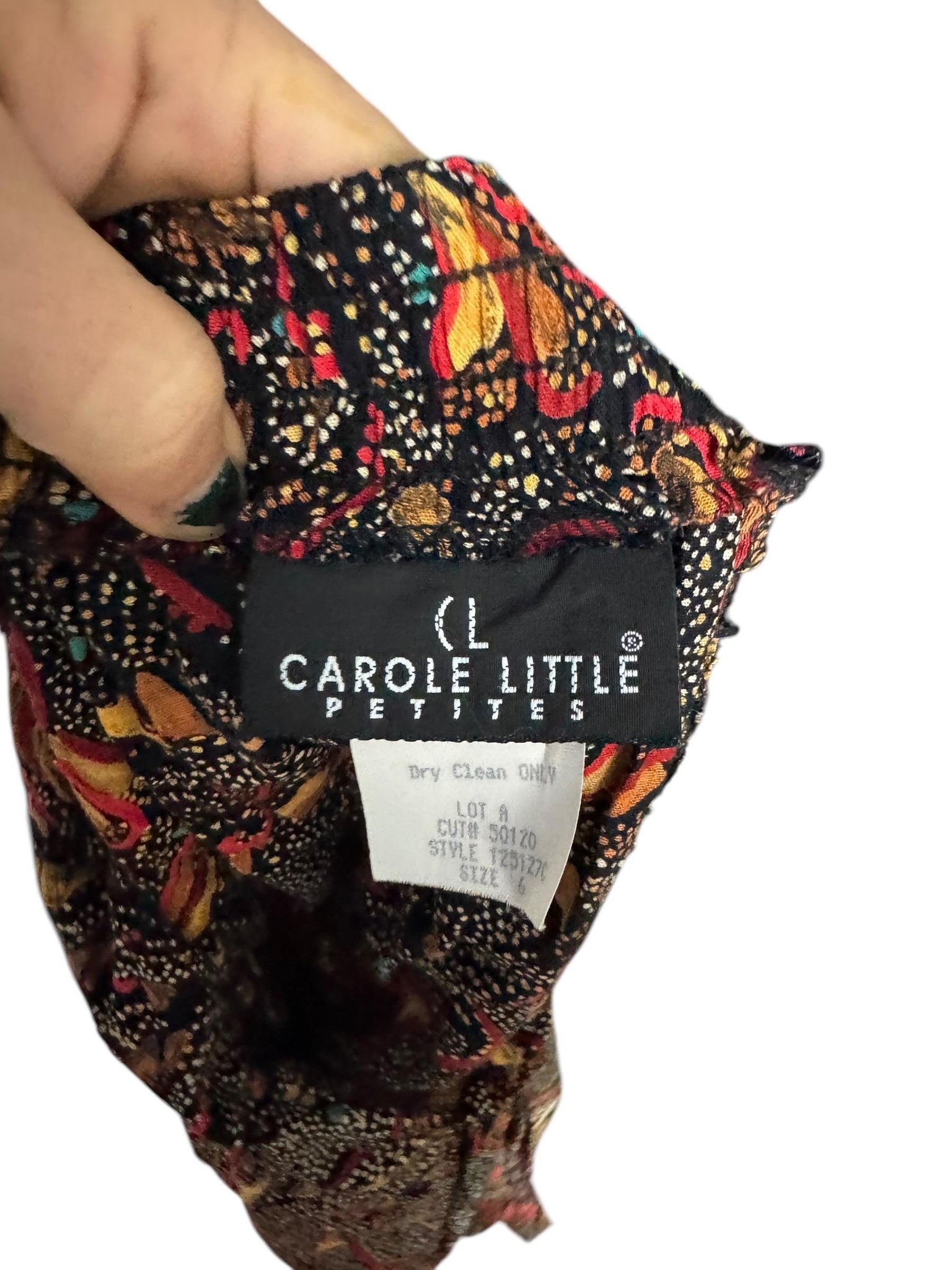 Vintage Carole Little skirt & top 6 M rayon