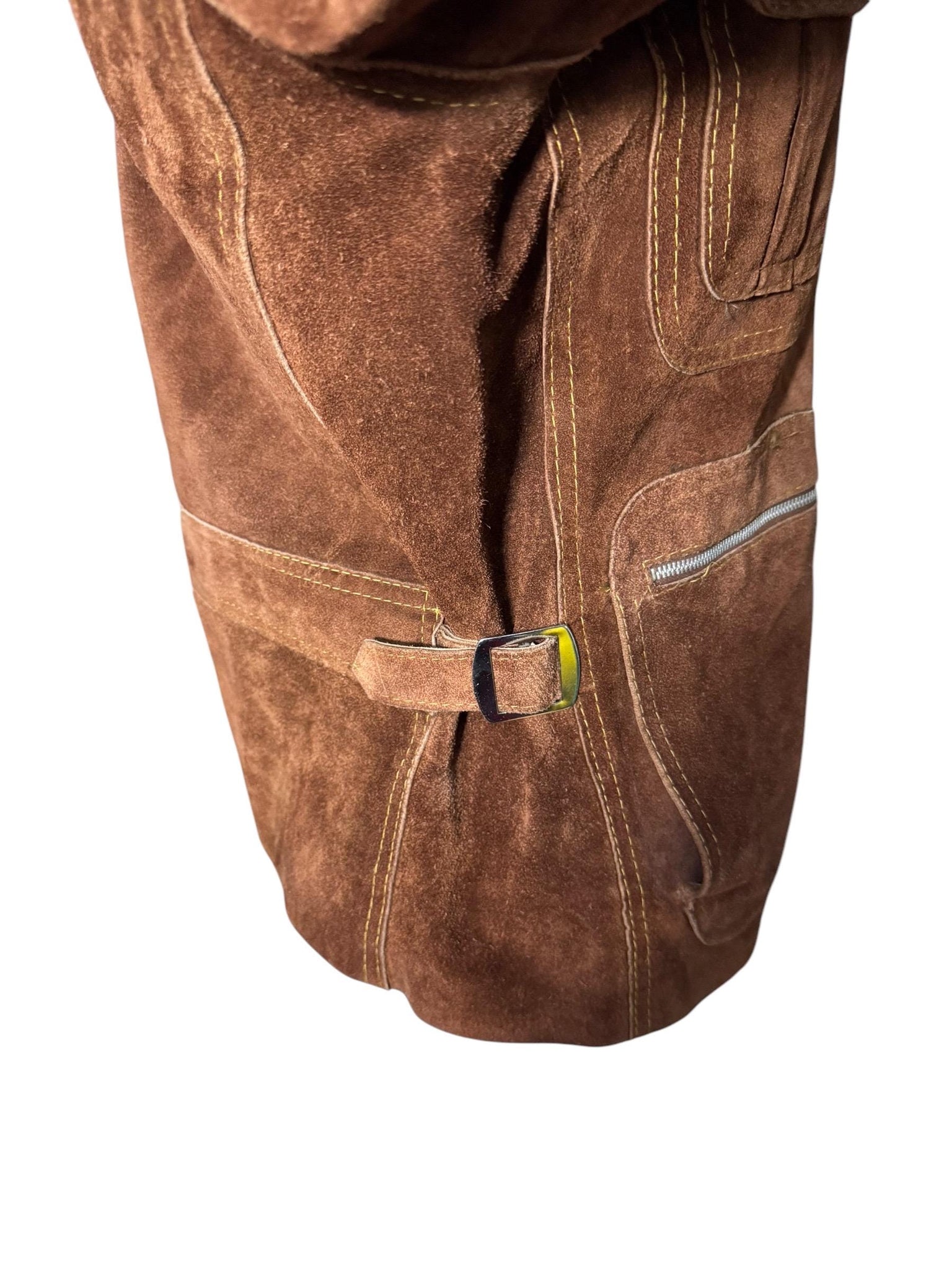 Vintage 70’s brown suede leather jacket 36 S