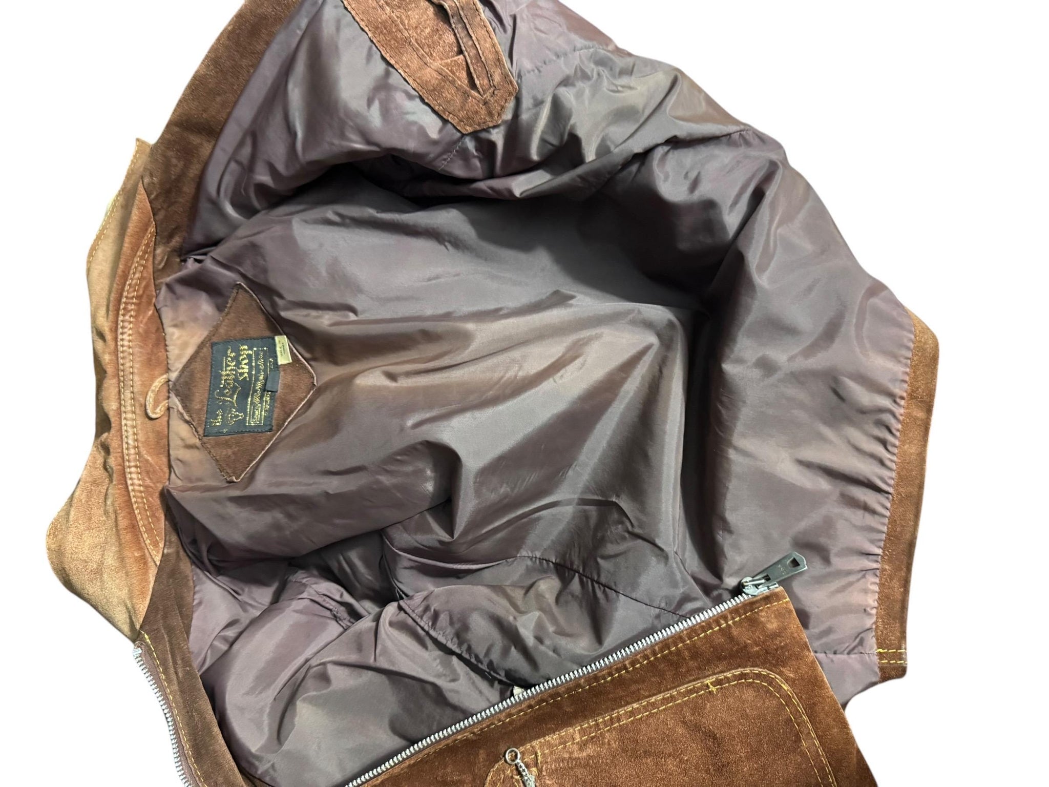Vintage 70’s brown suede leather jacket 36 S