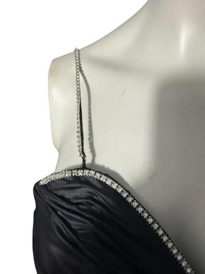 Vintage 80's black prom party dress S XS Alyce Designs