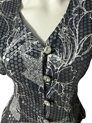 Vintage 80's sequin top shirt 6 Rimini