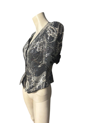Vintage 80's sequin top shirt 6 Rimini