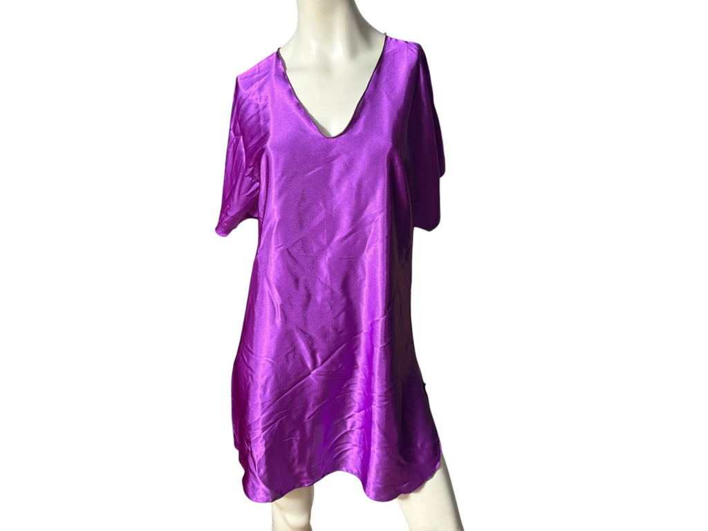 Vintage 80's short purple nightgown L Sterling
