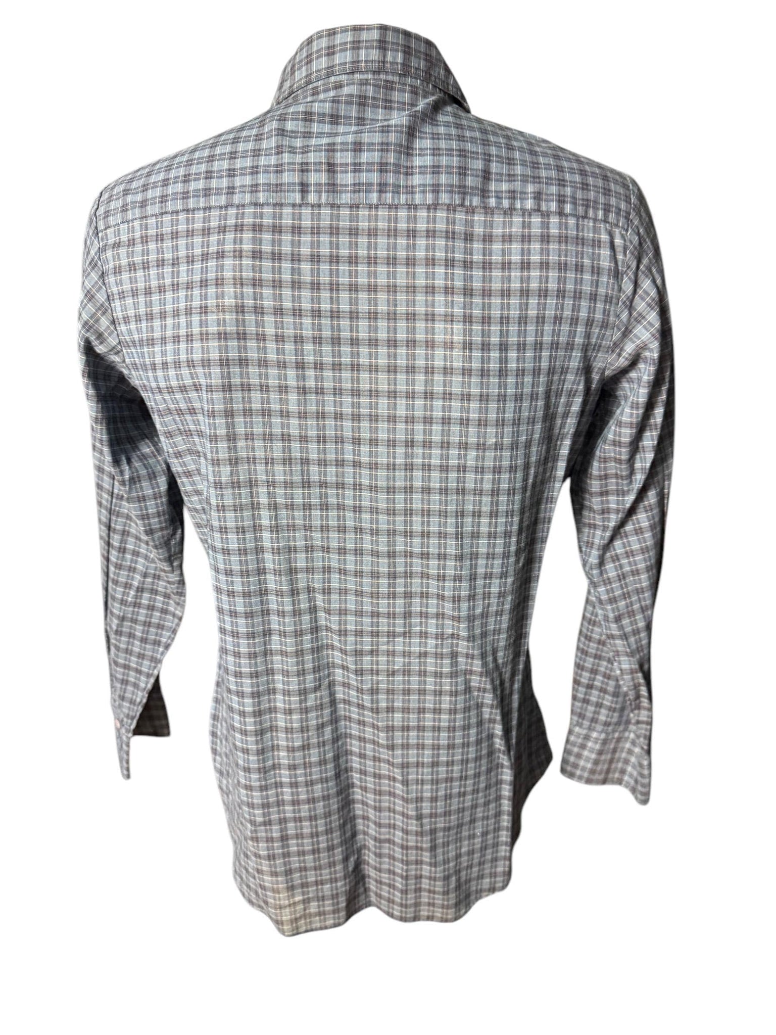 Vintage blue plaid button up shirt L Saturdays