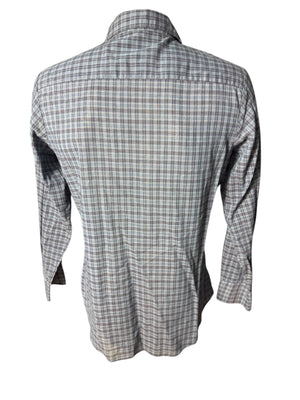 Vintage blue plaid button up shirt L Saturdays