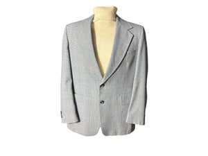 Vintage Palm Beach blue plaid suit jacket 44