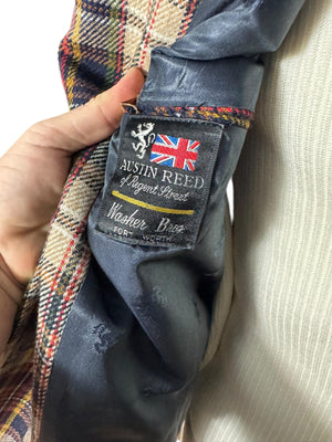 Vintage wool plaid suit jacket 44 Austin Reed