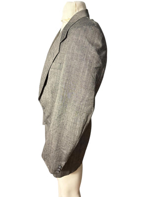 Vintage 80's men's gray fleck suit jacket 44