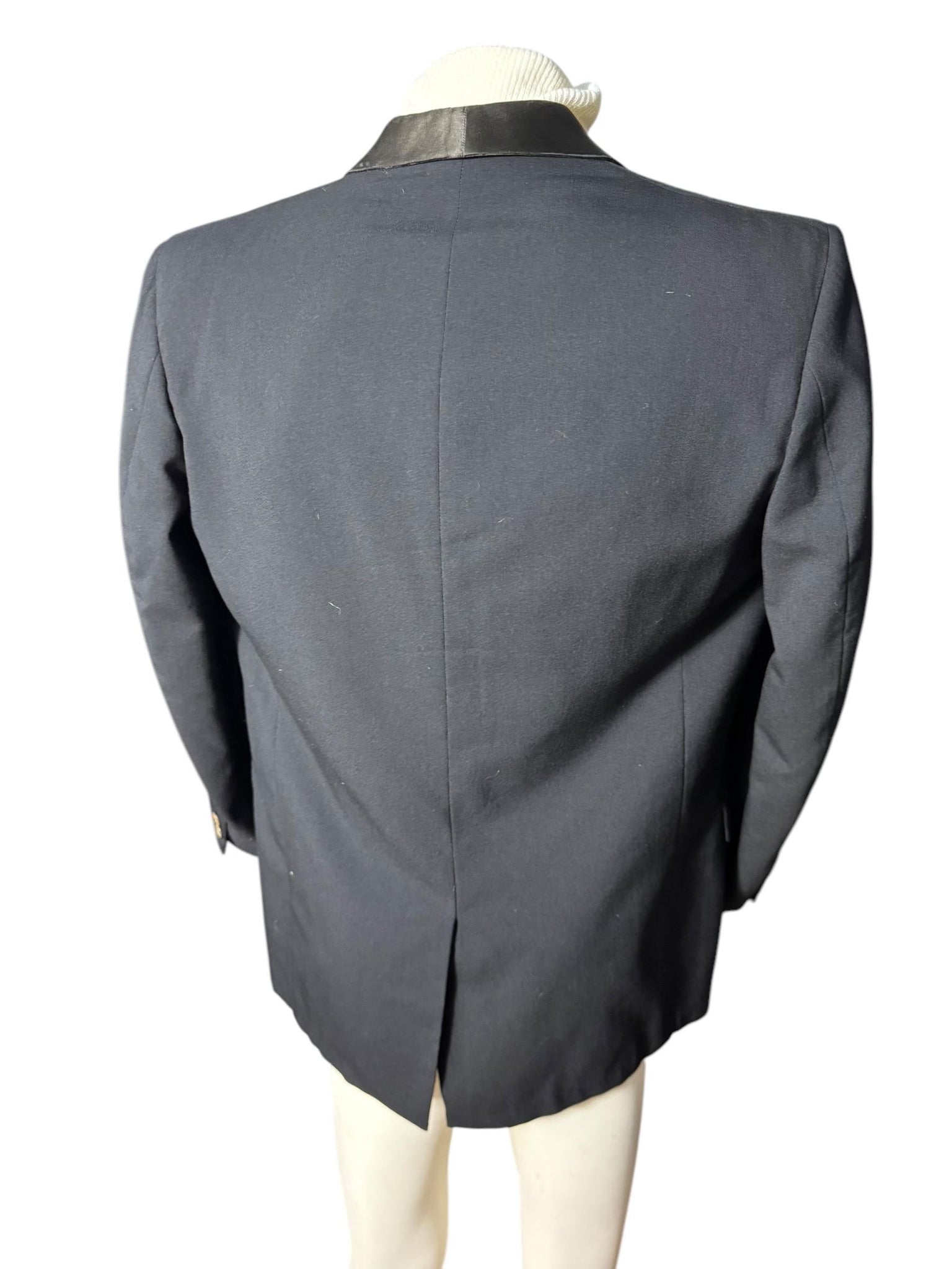 Vintage black tuxedo jacket brown lapel 46 After Six