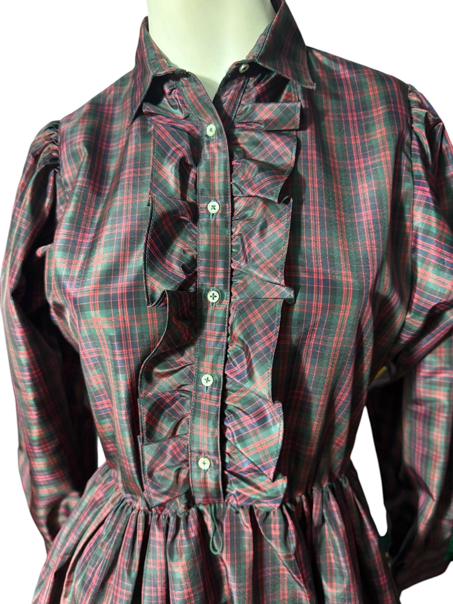 Vintage 80’s plaid prairie dress 6 Anita Kantor