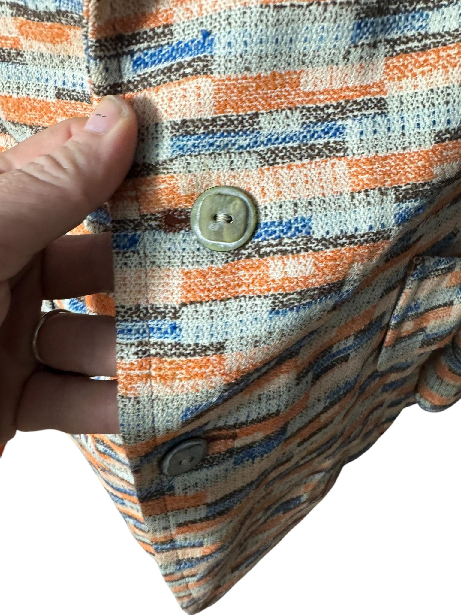 Vintage abstract 70's suit jacket 46 L Le Baron