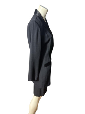 Vintage 80's black fitted skirt suit 9 Rampage