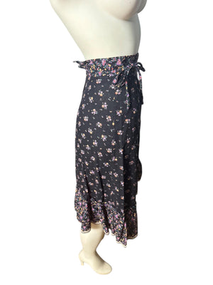 Vintage 70's calico boho skirt XS Gunne Sax style