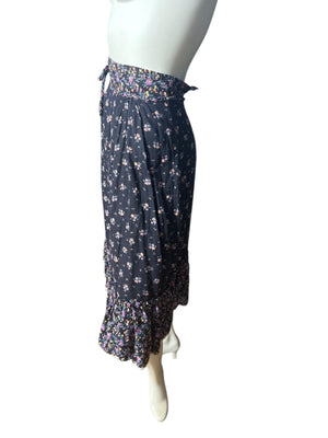 Vintage 70's calico boho skirt XS Gunne Sax style