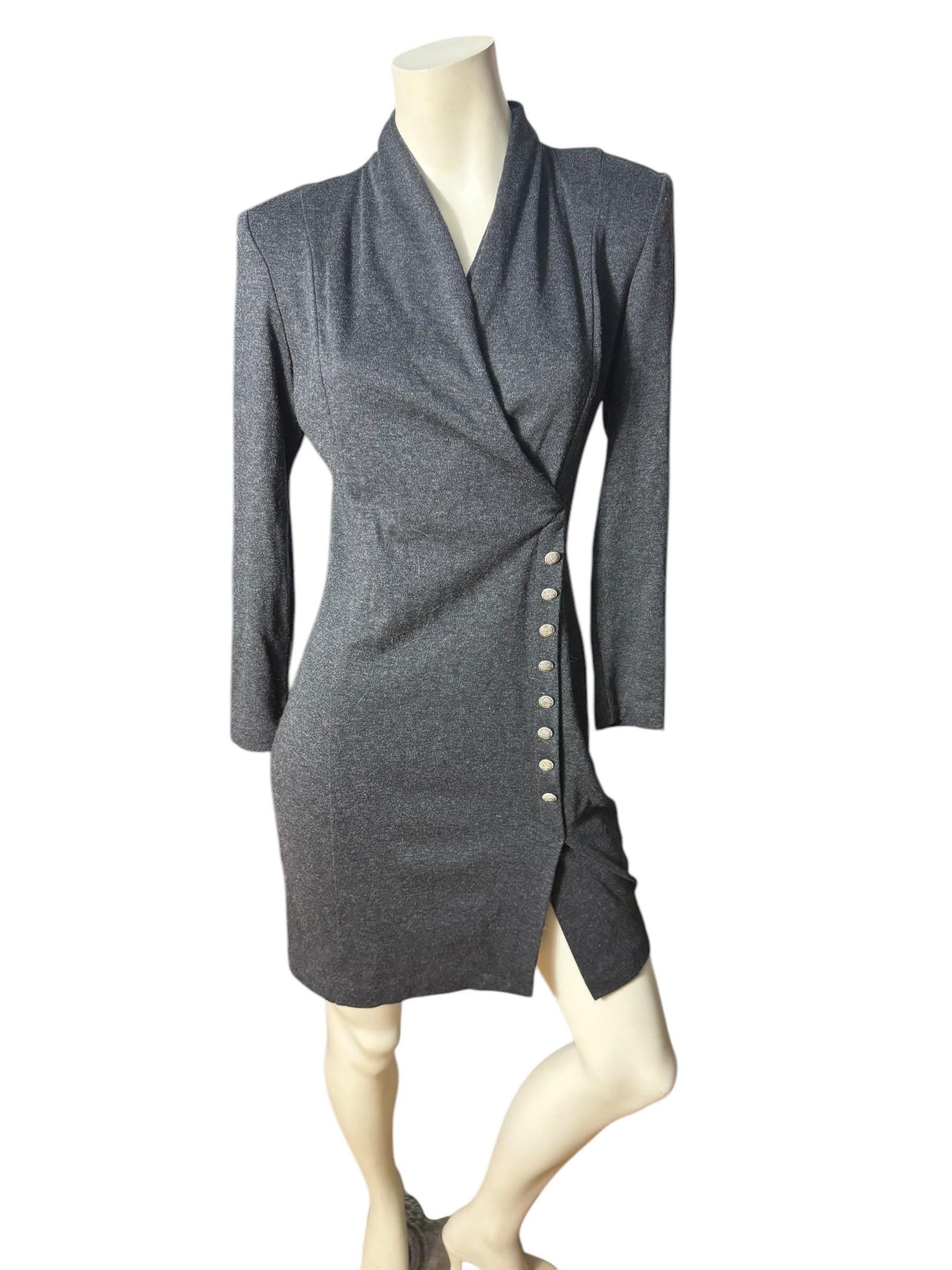 Vintage 80's gray mini dress S All That Jazz