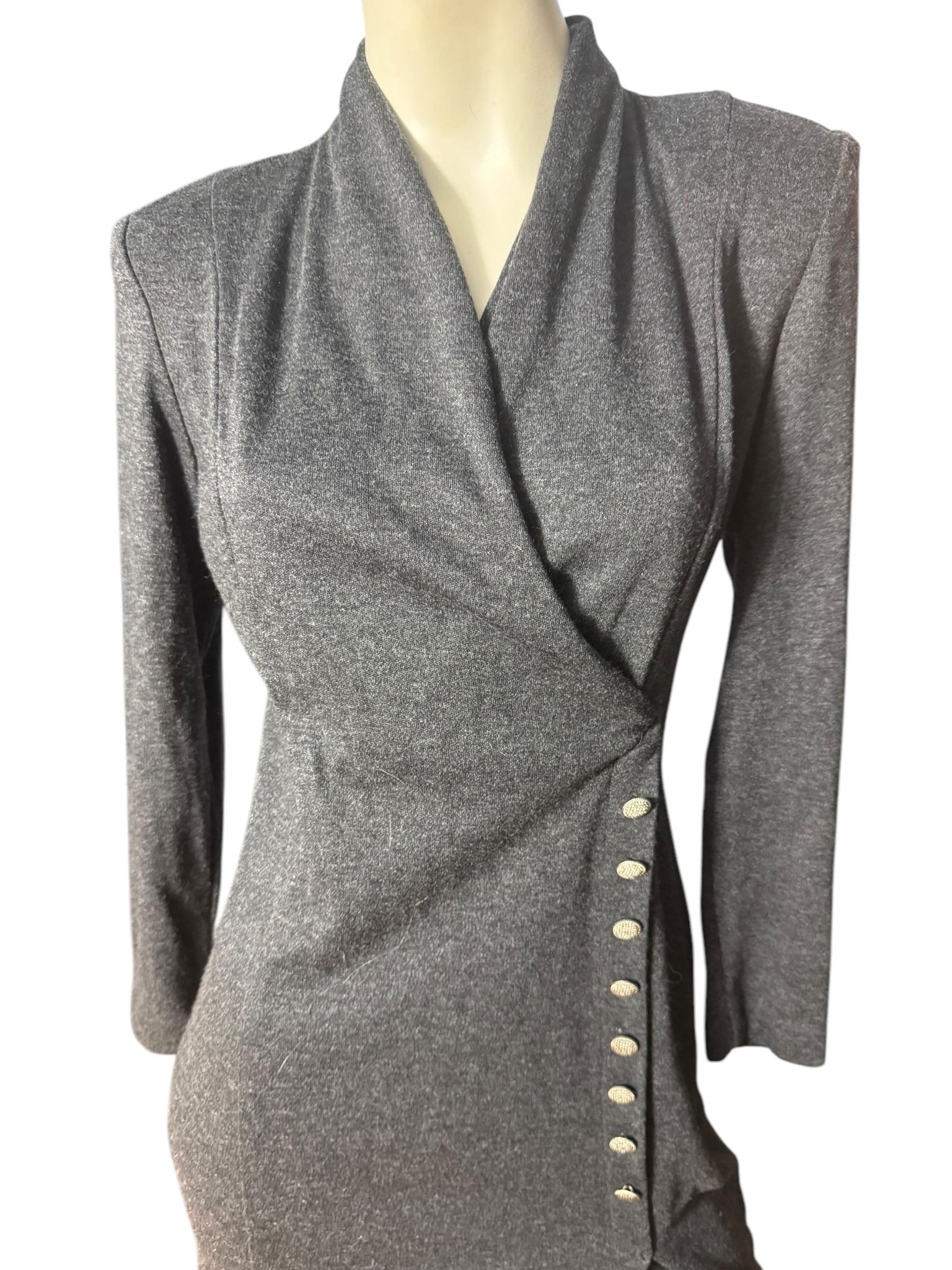 Vintage 80's gray mini dress S All That Jazz