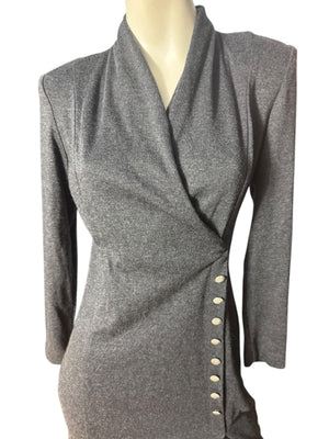 Vintage 80's gray mini dress S All That Jazz
